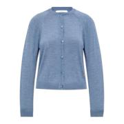 Moschino Cardigan med urringning Blue, Dam