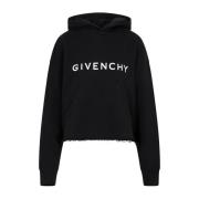 Givenchy Svart bomullshoodie Black, Dam