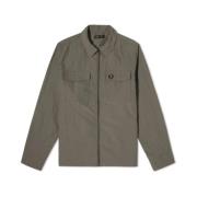 Fred Perry Praktisk Overshirt med Stora Bröstfickor Green, Herr