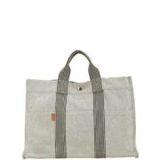 Hermès Vintage Pre-owned Canvas handvskor Gray, Dam