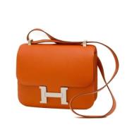 Hermès Vintage Pre-owned Laeder crossbodyvskor Orange, Dam