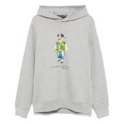 Polo Ralph Lauren Broderad 'Polo Bear' hoodie Gray, Herr