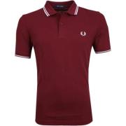 Fred Perry Randig Polotröja M3600 Red, Herr