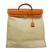 Hermès Vintage Pre-owned Canvas handvskor Beige, Dam