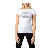 Armani Exchange Vit Bomull Kortärmad T-shirt White, Dam