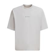 Marni Logo Bomull Jersey T-shirt Gray, Herr