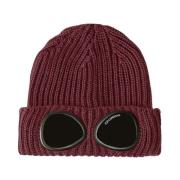 C.p. Company Merino Wool Goggle Beanie Red, Herr