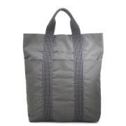 Hermès Vintage Pre-owned Canvas handvskor Gray, Dam