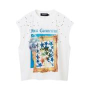 Desigual Vit Bomull Crew Neck T-shirt Kvinnor White, Dam