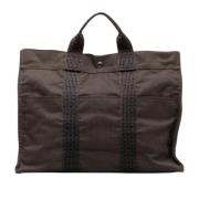 Hermès Vintage Pre-owned Canvas handvskor Gray, Dam