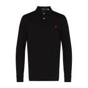 Polo Ralph Lauren Anpassad Slim Fit Bomull Mesh Polo Black, Herr