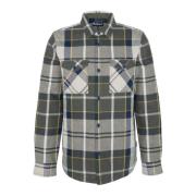 Barbour Rutig Overshirt med Oversized Knappar Multicolor, Herr