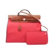 Hermès Vintage Pre-owned Canvas handvskor Pink, Dam