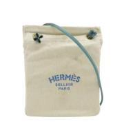 Hermès Vintage Pre-owned Canvas axelremsvskor Beige, Dam