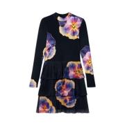 Desigual Elegant Svart Viskosklänning Black, Dam