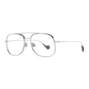 Moncler Gula Aviator Solglasögon med Silverram Gray, Unisex