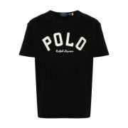 Polo Ralph Lauren Svart T-shirt med Broderi Black, Herr