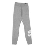 Nike Hög Midja Essential Leggings Grå/Vit Gray, Dam