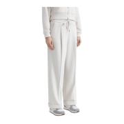 Peserico Lurex fleece joggers White, Dam