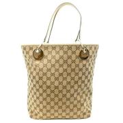 Gucci Vintage Pre-owned Canvas gucci-vskor Beige, Dam