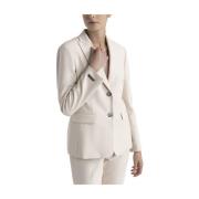 Peserico Blazer i dubbel tekniskt tyg Beige, Dam