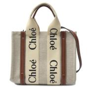 Chloé Pre-owned Pre-owned Canvas axelremsvskor Beige, Dam