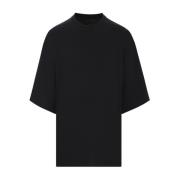 Rick Owens Svart Oversize T-shirt och Polo Black, Herr