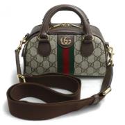 Gucci Vintage Pre-owned Canvas gucci-vskor Beige, Dam