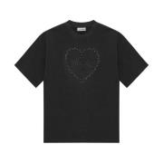 Ganni Svart Bomull Logo T-shirt Black, Dam