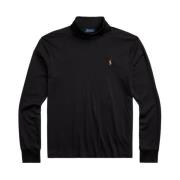 Polo Ralph Lauren Mjuk Svart Sköldpaddhals Tröja Black, Herr