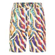 Carlo Colucci Konstnärlig Alloverprint Sweatshort De Dorigo Multicolor...