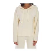 Twinset Pärlvit Sweatshirt Aw24 Beige, Dam