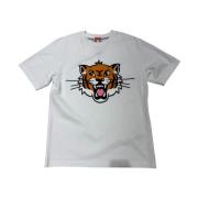 Kenzo Logo Tiger T-shirt Tillverkad i Portugal White, Herr