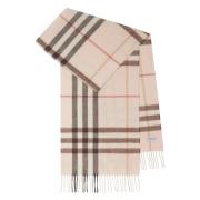 Burberry Alabaster Rutig Gigantisk Stil Skjorta Brown, Dam