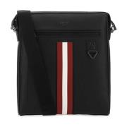 Bally Stilren Svart Läder Crossbody Väska Black, Herr