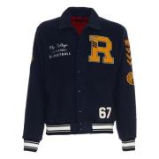 Polo Ralph Lauren Blå Gul Letterman Jacka Blazer Blue, Herr