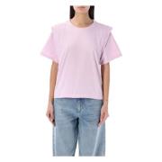 Isabel Marant Étoile Ljusrosa T-shirt med vadderade axlar Pink, Dam