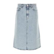 TotêMe Klassisk Denimkjol Blue, Dam