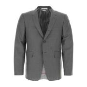 Thom Browne Stilig Grå Twill Blazer Gray, Herr