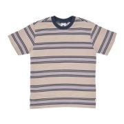 Element Randig Crew Neck Tee Oxford Tan Brown, Herr