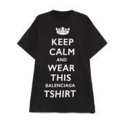 Balenciaga Svart Crew Neck T-shirts och Polos Black, Dam