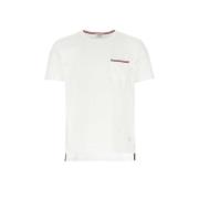 Thom Browne RWB Fick T-shirt i Medium Vikt Jersey White, Herr