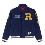 Polo Ralph Lauren Letterman Fleecejacka med Universitetsgrafik Blue, H...