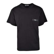 Versace Jeans Couture Bomull T-shirt med Stiligt Design Black, Herr