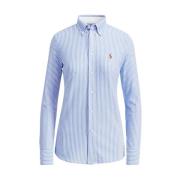 Polo Ralph Lauren Randig Figursydd Damskjorta Blue, Dam