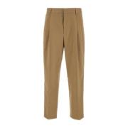 Dries Van Noten Stretch Bomull Biscuit Byxa Brown, Herr