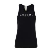 Patou Bomull Tank Top Black, Dam