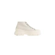 Sofie D'hoore Grå Läder High-Top Sneakers White, Dam