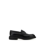 Salvatore Ferragamo Svarta läderloafers för män Black, Herr