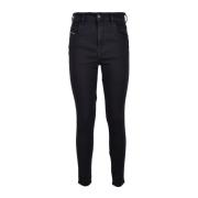 Diesel Svarta Skinny Jeans för Kvinnor Black, Dam